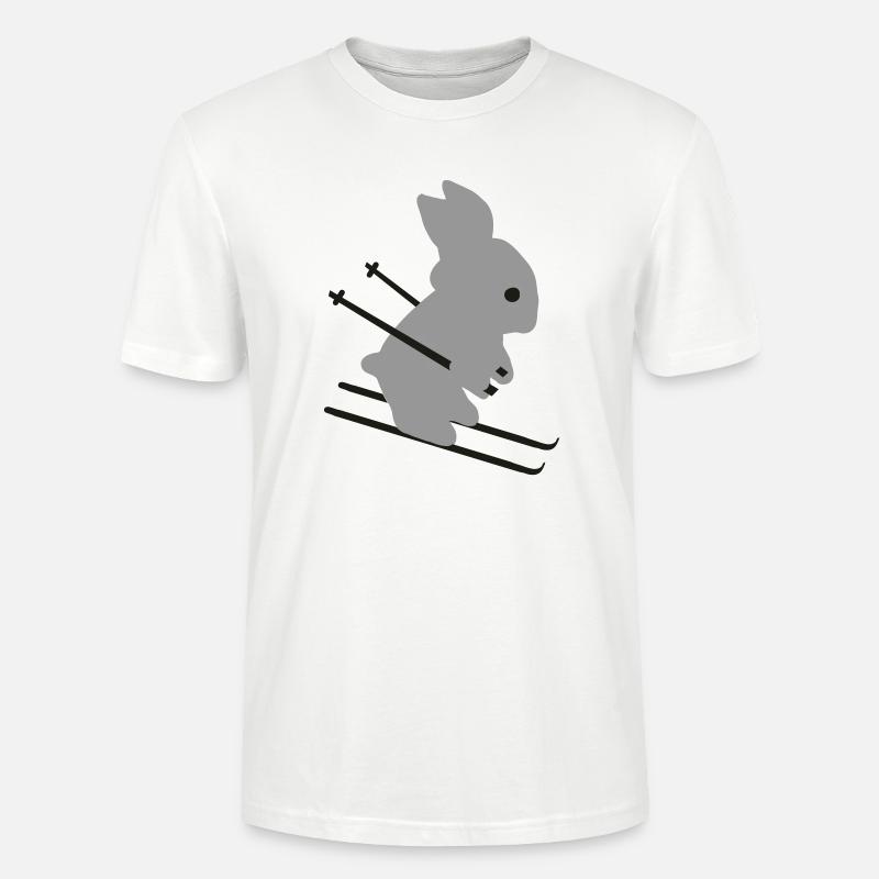 Ski Hase - Skihase - Stanley/Stella Unisex Bio-T-Shirt CRAFTER - Weiß