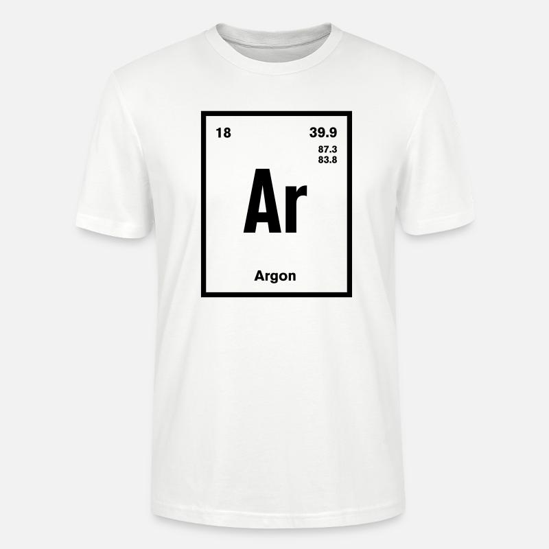 Argon Element im Periodensystem - Stanley/Stella Unisex Bio-T-Shirt CRAFTER - Weiß