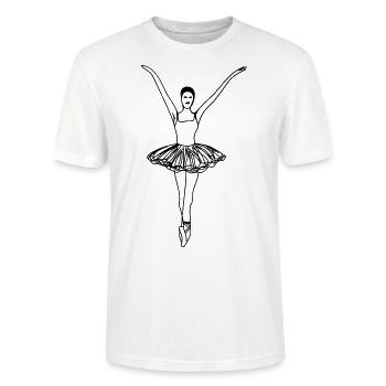 Ballerine - T-shirt bio CRAFTER Stanley Stella Unisexe - blanc - Devant - Alina (178cm) & Michal (187cm)