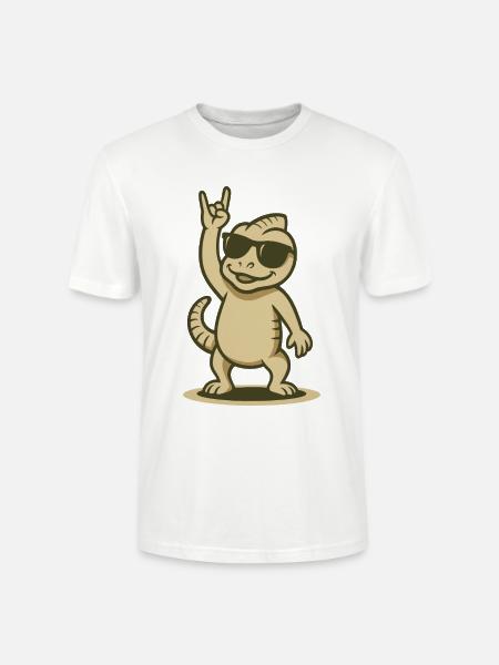 Rock on, chameleon! - Stanley/Stella CRAFTER Unisex Organic T-Shirt - white