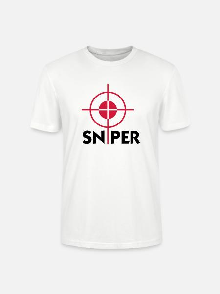 I am a sniper - Stanley/Stella CRAFTER Unisex Organic T-Shirt - white