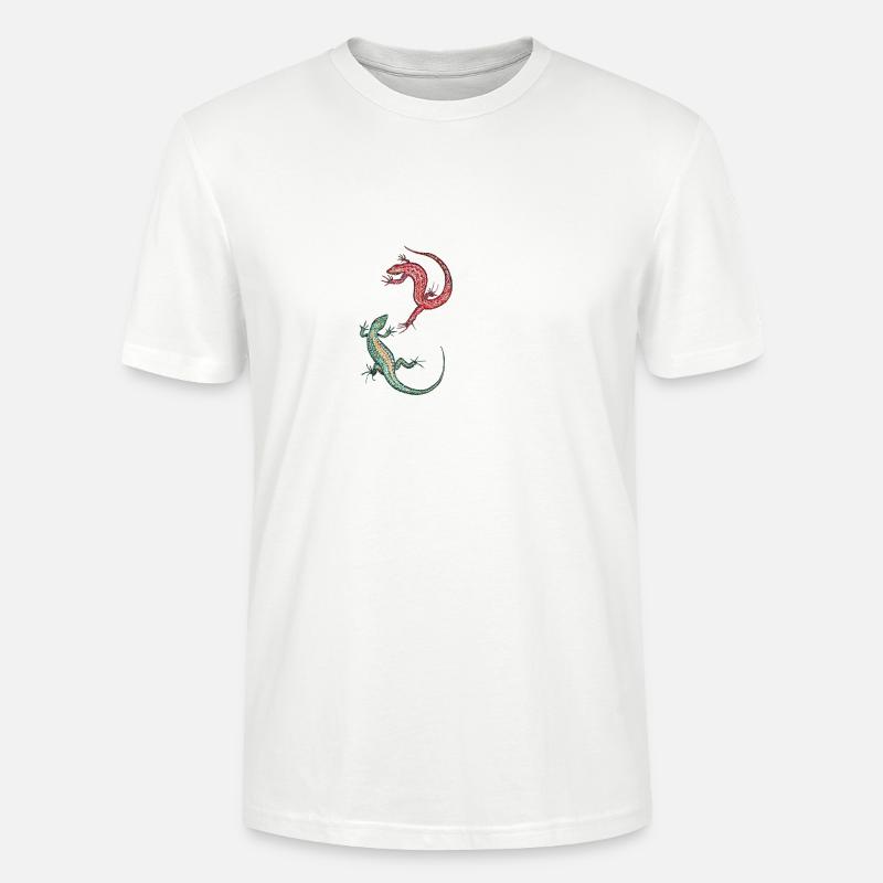 Eidechsen - Geckos - Stanley/Stella Unisex Bio-T-Shirt CRAFTER - Weiß