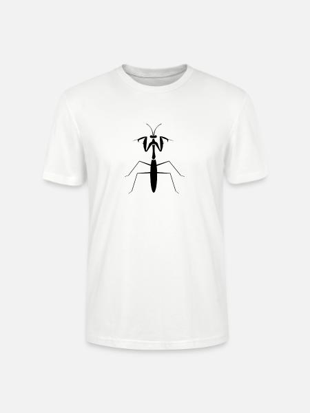 praying mantis - Stanley/Stella CRAFTER Unisex Organic T-Shirt - white