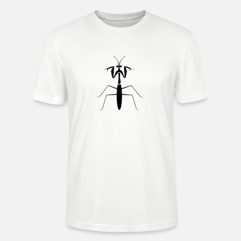 praying mantis - Stanley/Stella CRAFTER Unisex Organic T-Shirt - white