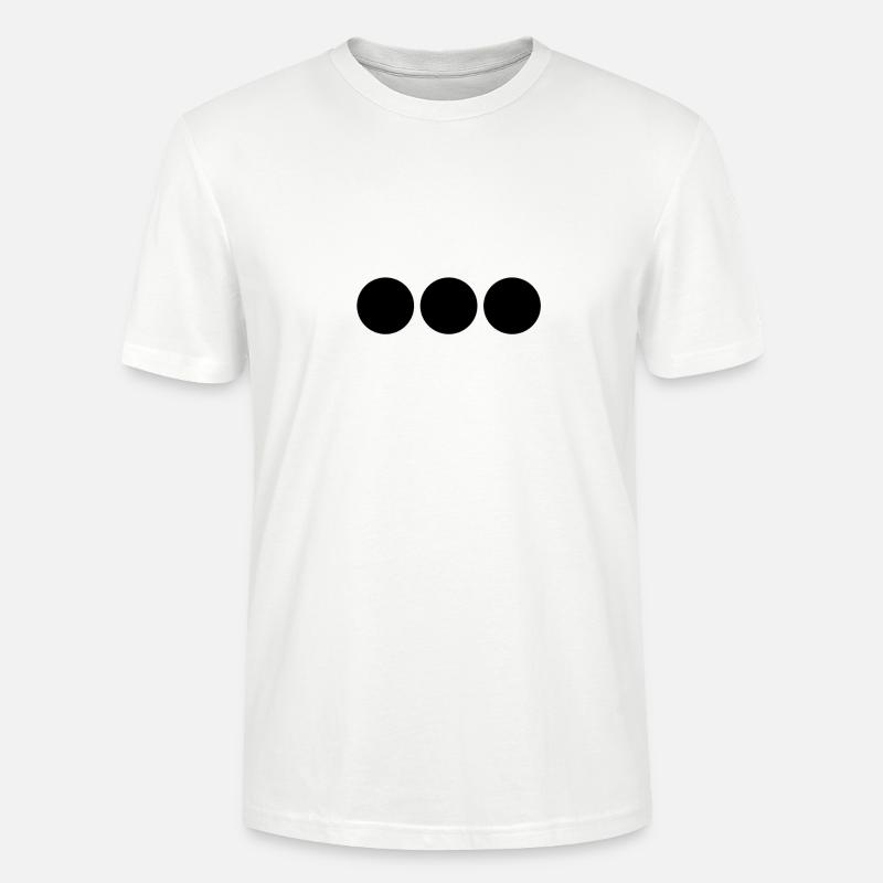 BLACK DOTS - Stanley/Stella CRAFTER Unisex Organic T-Shirt - white