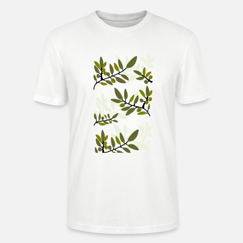 Ulivo Pattern - Stanley/Stella Unisex Bio-T-Shirt CRAFTER - Weiß