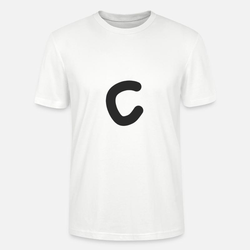 Lettre c - T-shirt bio CRAFTER Stanley Stella Unisexe - blanc