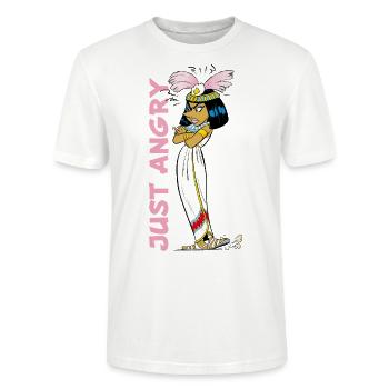 Asterix & Obelix - Kleopatra Just Angry - Stanley/Stella CRAFTER Unisex Organic T-Shirt - white - Front - Alina (178cm) & Michal (187cm)