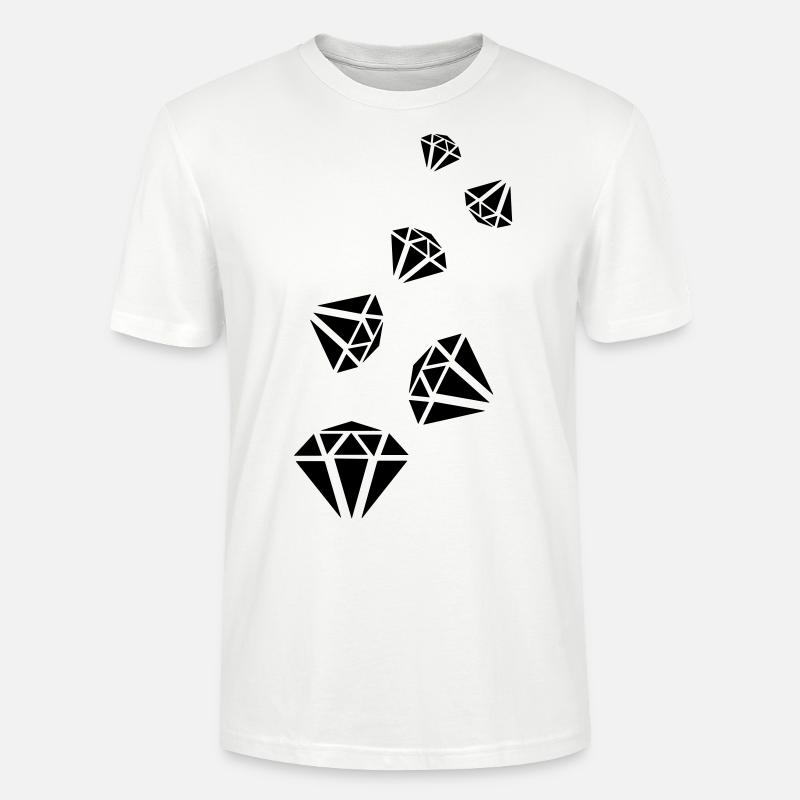 Silhouette de l’icône en diamant - T-shirt bio CRAFTER Stanley Stella Unisexe - blanc