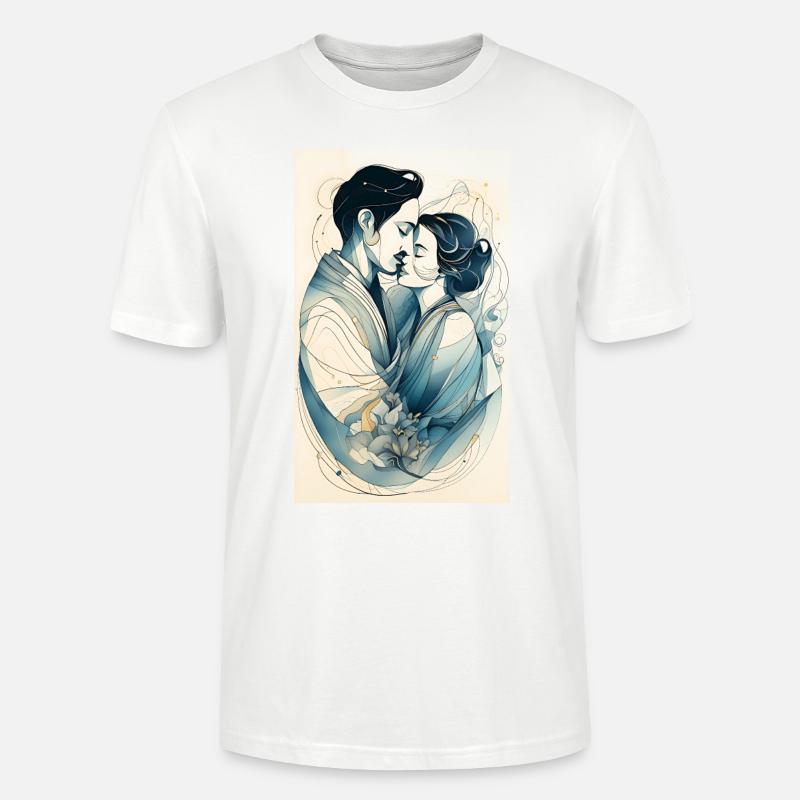 Sinnliches Paar Linien - Stanley/Stella Unisex Bio-T-Shirt CRAFTER - Weiß