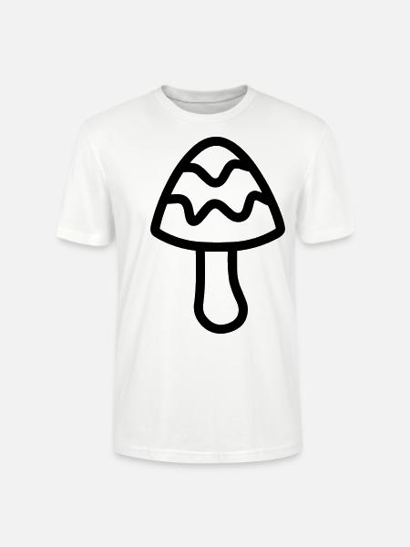 Mushroom - Stanley/Stella CRAFTER Unisex Organic T-Shirt - white