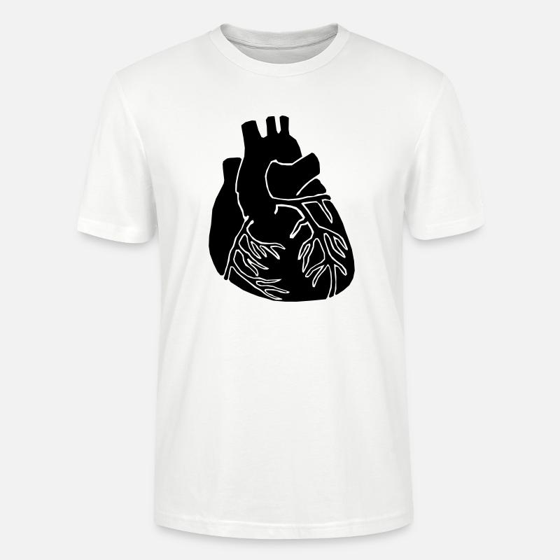 Herz - Stanley/Stella Unisex Bio-T-Shirt CRAFTER - Weiß