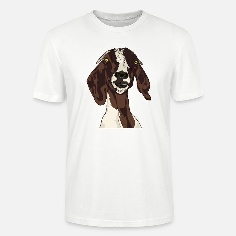 goat - Stanley/Stella CRAFTER Unisex Organic T-Shirt - white