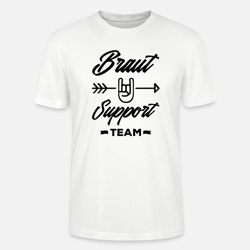 braut support team party - Stanley/Stella Unisex Bio-T-Shirt CRAFTER - Weiß