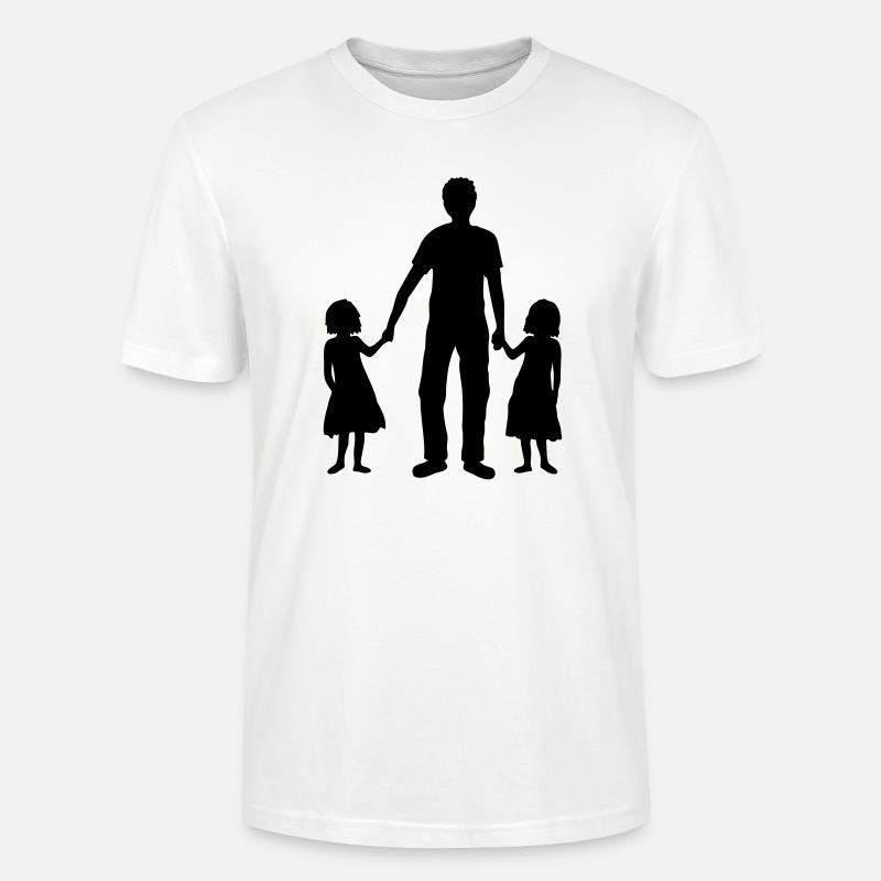 Vater 2 Töchter - Stanley/Stella Unisex Bio-T-Shirt CRAFTER - Weiß