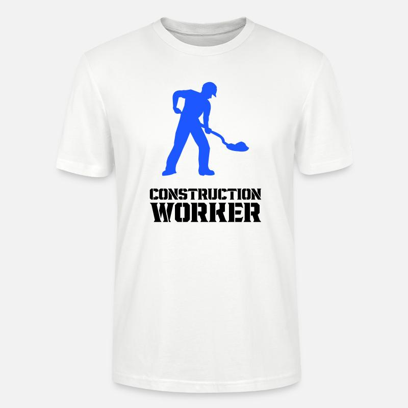 bauarbeiter baustelle worker - Stanley/Stella Unisex Bio-T-Shirt CRAFTER - Weiß
