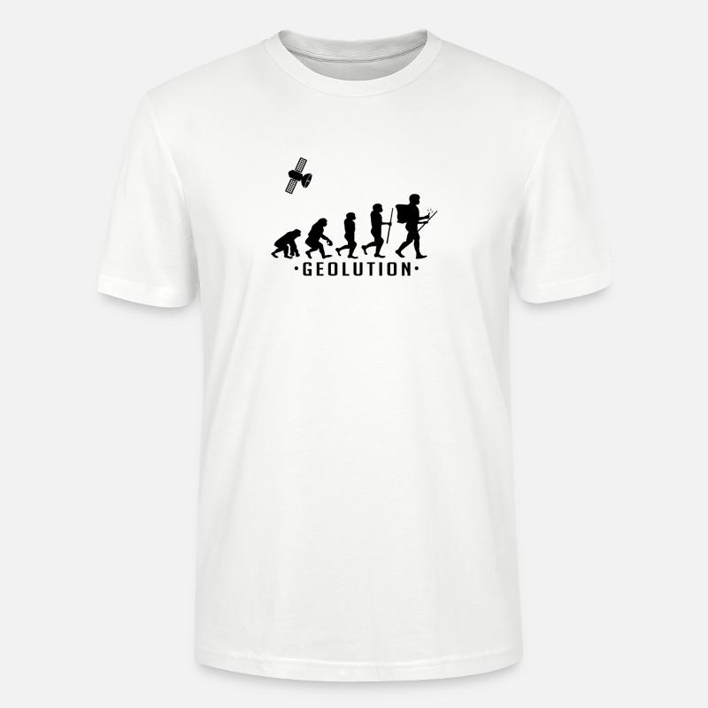 Geocaching evolution Shirt Geolution - Stanley/Stella Unisex Bio-T-Shirt CRAFTER - Weiß