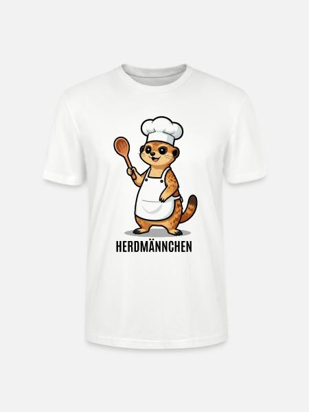 Herdmännchen Koch Gastronomie Beikoch Lustig - Stanley/Stella Unisex Bio-T-Shirt CRAFTER - Weiß