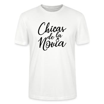 Chicas de la Novia Bridesmaid Team Bride Wedding - Stanley/Stella CRAFTER Unisex Organic T-Shirt - white - Front - Alina (178cm) & Michal (187cm)