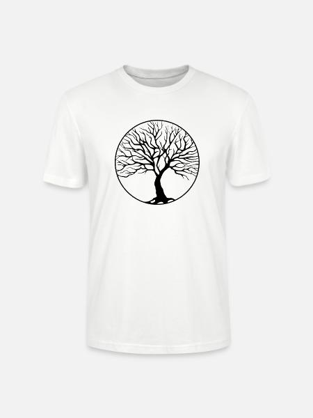 tree circle - Stanley/Stella CRAFTER Unisex Organic T-Shirt - white