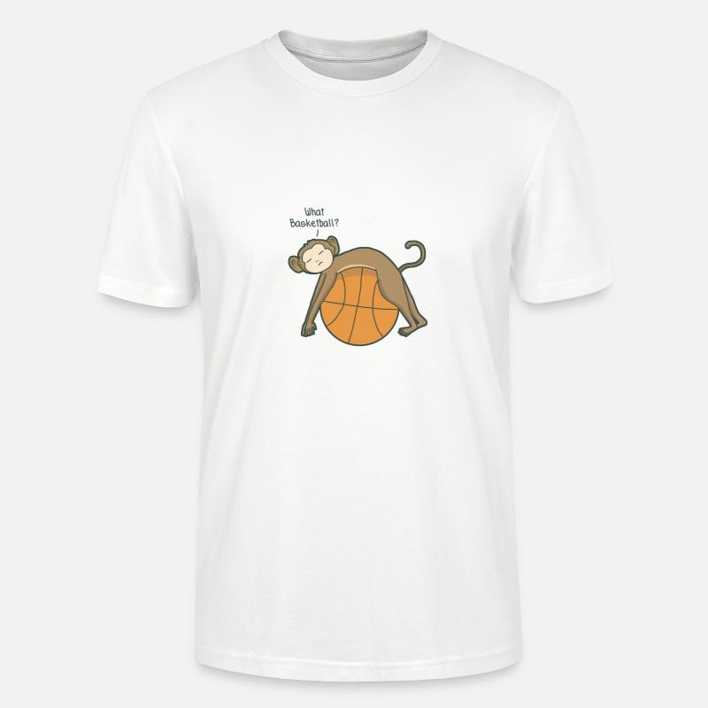 Basketball Monkey Affe - Stanley/Stella Unisex Bio-T-Shirt CRAFTER - Weiß