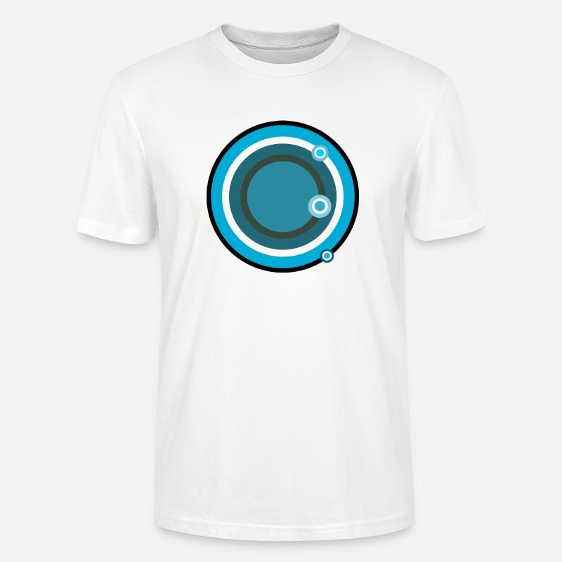 Blue geometric circles - Stanley/Stella Unisex Bio-T-Shirt CRAFTER - Weiß