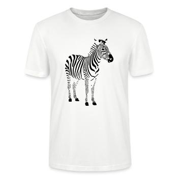 Zebra - Stanley/Stella Unisex Bio-T-Shirt CRAFTER - Weiß - Vorne - Alina (178cm) & Michal (187cm)