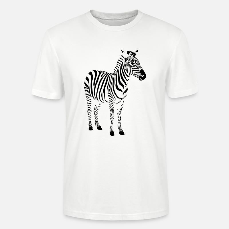 zèbre - T-shirt bio CRAFTER Stanley Stella Unisexe - blanc
