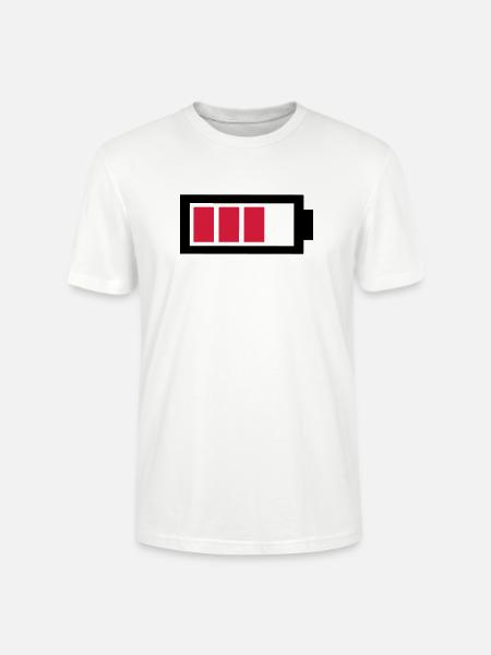 Battery - Stanley/Stella CRAFTER Unisex Organic T-Shirt - white