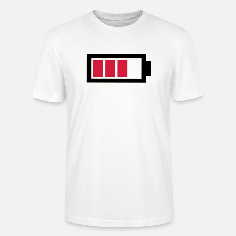 Batterie - Stanley/Stella Unisex Bio-T-Shirt CRAFTER - Weiß