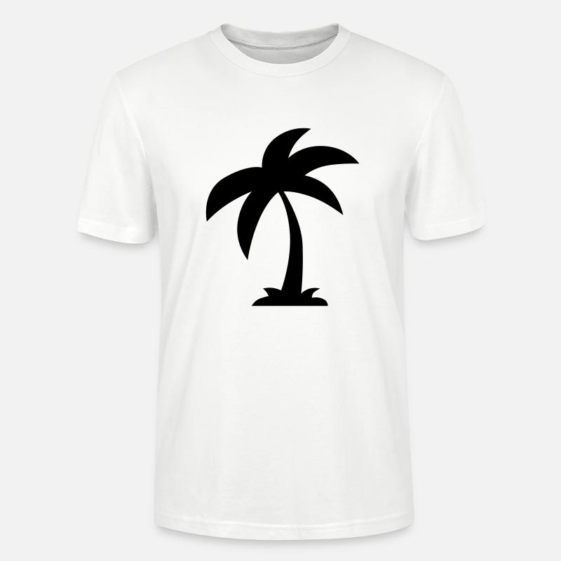 Silhouette einer Palme - Stanley/Stella Unisex Bio-T-Shirt CRAFTER - Weiß