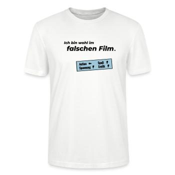 falscher Film - Stanley/Stella Unisex Bio-T-Shirt CRAFTER - Weiß - Vorne - Alina (178cm) & Michal (187cm)