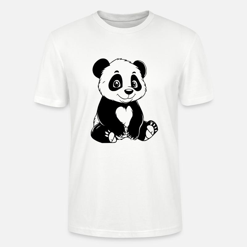 Süßer Panda Bär - Stanley/Stella Unisex Bio-T-Shirt CRAFTER - Weiß