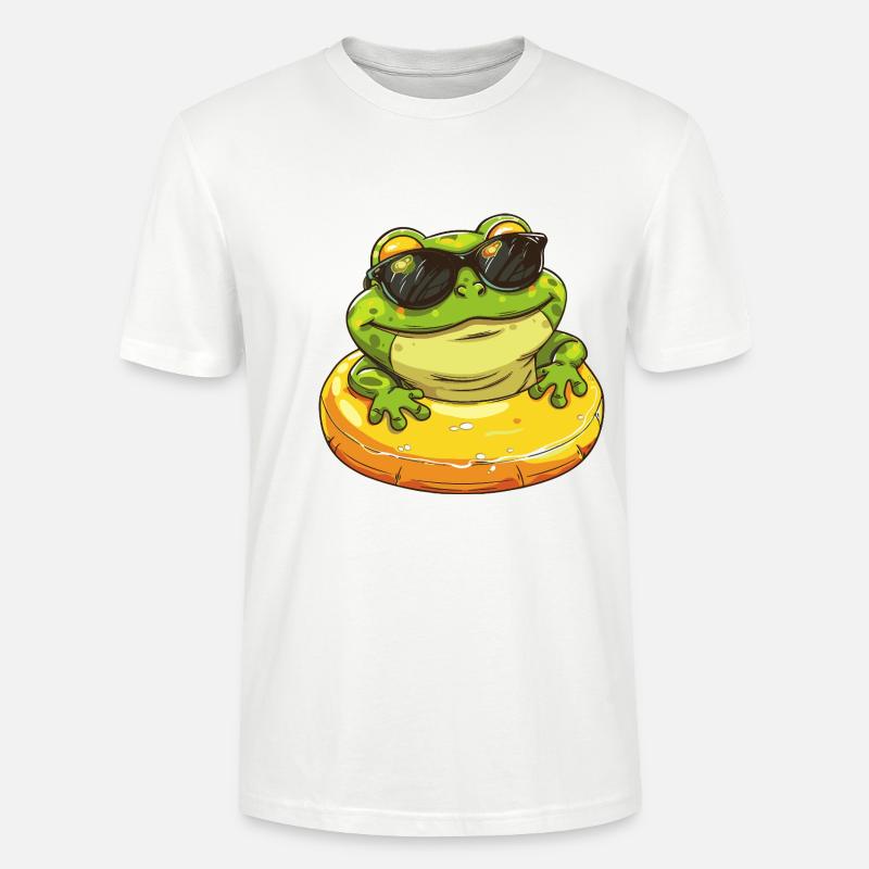 Frosch Comic Cool - Stanley/Stella Unisex Bio-T-Shirt CRAFTER - Weiß