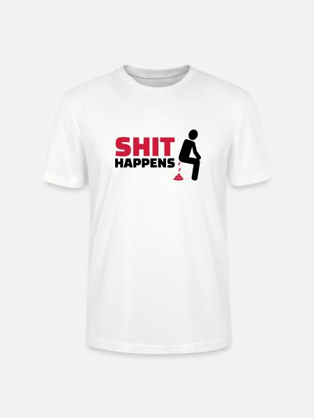 Shit happens - T-shirt bio CRAFTER Stanley Stella Unisexe - blanc