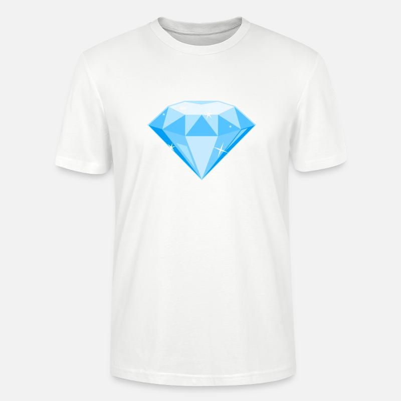 Sparkling Diamond! / Glitzernder Diamant! - Stanley/Stella Unisex Bio-T-Shirt CRAFTER - Weiß