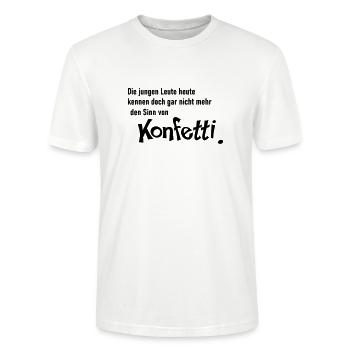 Sinn von Konfetti - Stanley/Stella Unisex Bio-T-Shirt CRAFTER - Weiß - Vorne - Alina (178cm) & Michal (187cm)