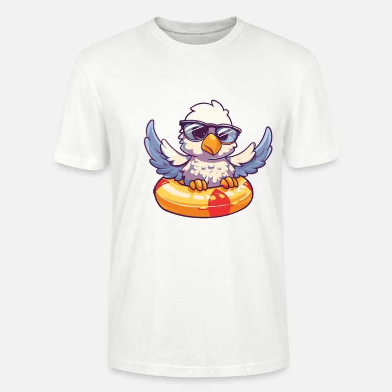 Eagle Comic Cool - Stanley/Stella CRAFTER Unisex Organic T-Shirt - white