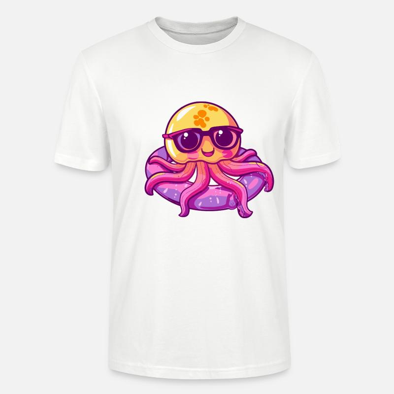 Qualle Comic Cool - Stanley/Stella Unisex Bio-T-Shirt CRAFTER - Weiß