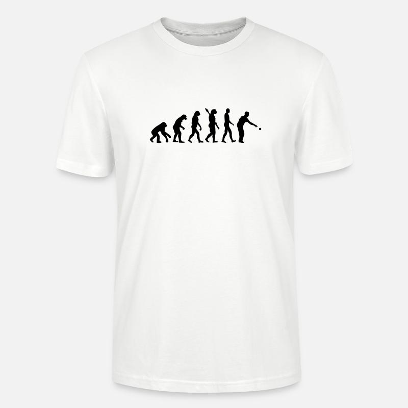 Pétanque Évolution - T-shirt bio CRAFTER Stanley Stella Unisexe - blanc