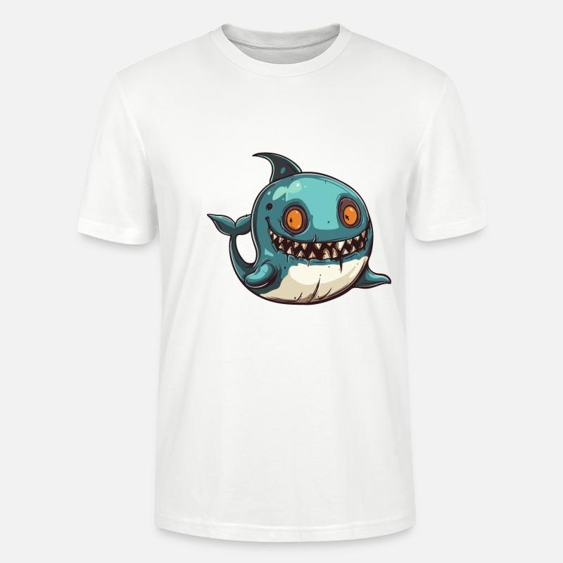 Whale Halloween Comic Funny - Stanley/Stella CRAFTER Unisex Organic T-Shirt - white