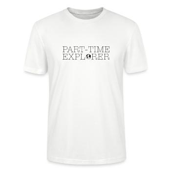 EXPLORER TEMPS PARTIEL - T-shirt bio CRAFTER Stanley Stella Unisexe - blanc - Devant - Alina (178cm) & Michal (187cm)