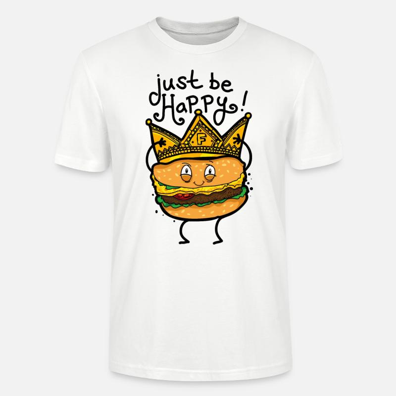Burger mit Krone - Stanley/Stella Unisex Bio-T-Shirt CRAFTER - Weiß