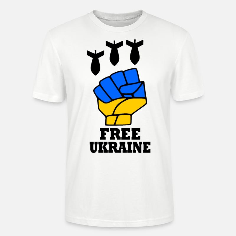 Ukraine - Stanley/Stella Unisex Bio-T-Shirt CRAFTER - Weiß