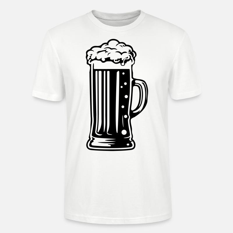 Bier Symbol Bierglas - Stanley/Stella Unisex Bio-T-Shirt CRAFTER - Weiß