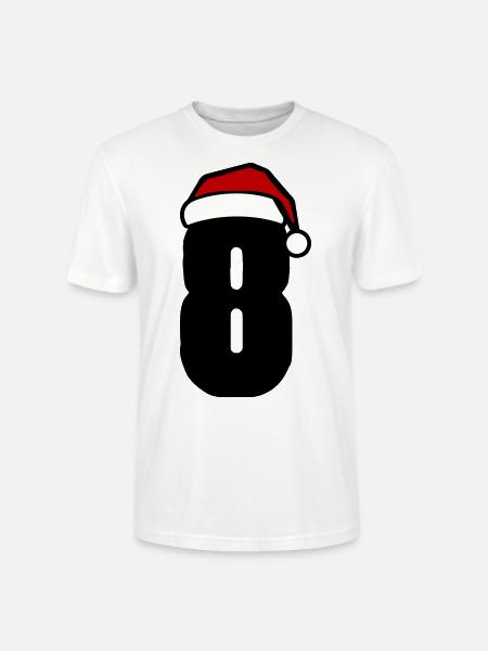 8 Numéro de Noël - T-shirt bio CRAFTER Stanley Stella Unisexe - blanc
