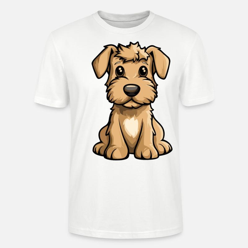 Airedale Terrier Chien Comique Bébé - T-shirt bio CRAFTER Stanley Stella Unisexe - blanc
