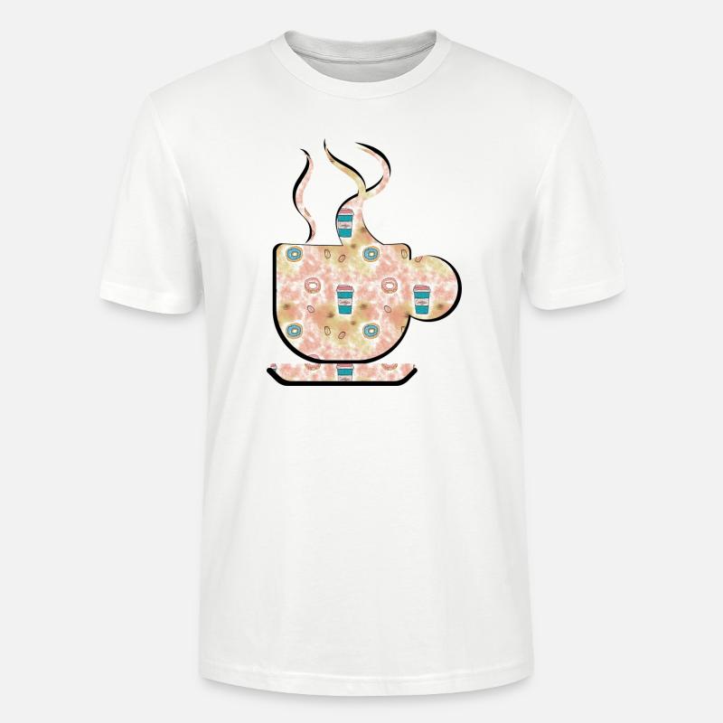 TASSE DAMPFENDER KAFFEE/TEE MIT DONUTS. - Stanley/Stella Unisex Bio-T-Shirt CRAFTER - Weiß