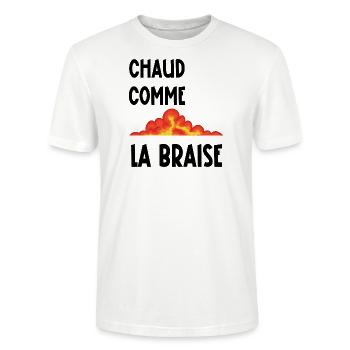 chaud comme la braise - T-shirt bio CRAFTER Stanley Stella Unisexe - blanc - Devant - Alina (178cm) & Michal (187cm)