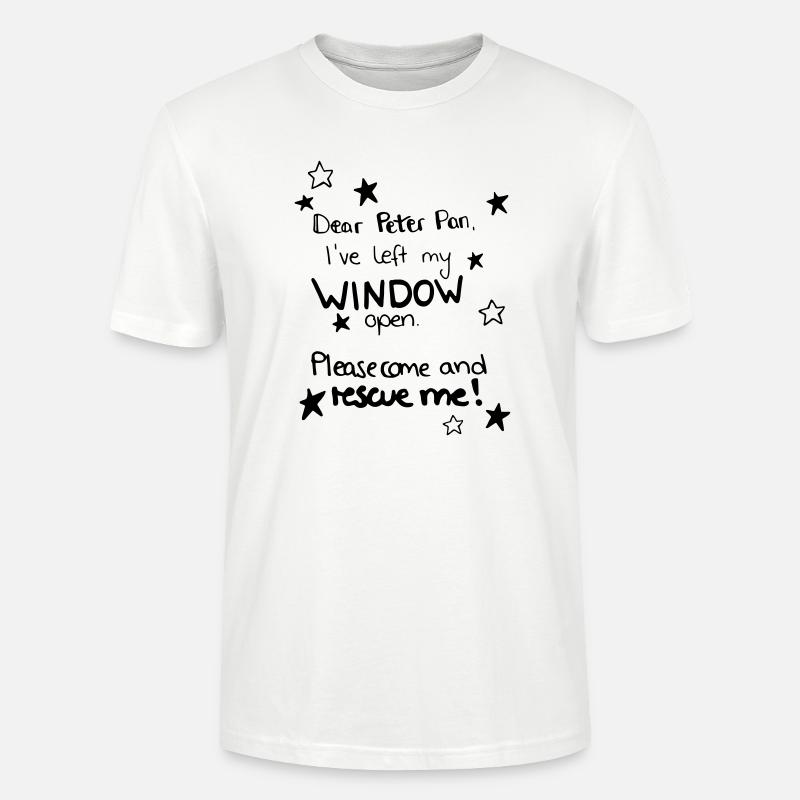 peter pan, Spruch - Stanley/Stella Unisex Bio-T-Shirt CRAFTER - Weiß